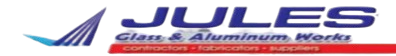 Jules Glass and Aluminum Works logo